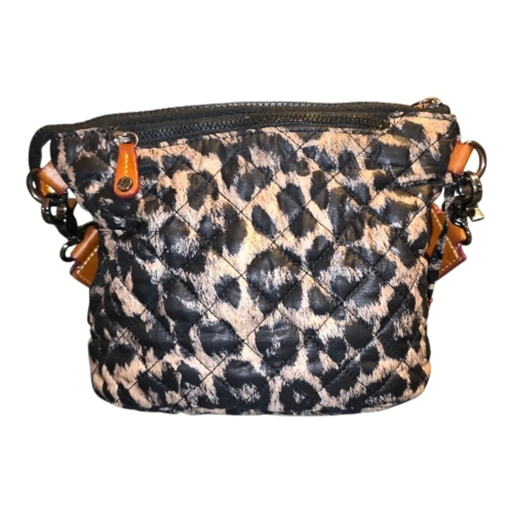 MZ Wallace Metro Quilted Animal Print Crossbody Bag with Matching Pouch EUC - Picture 3 of 10